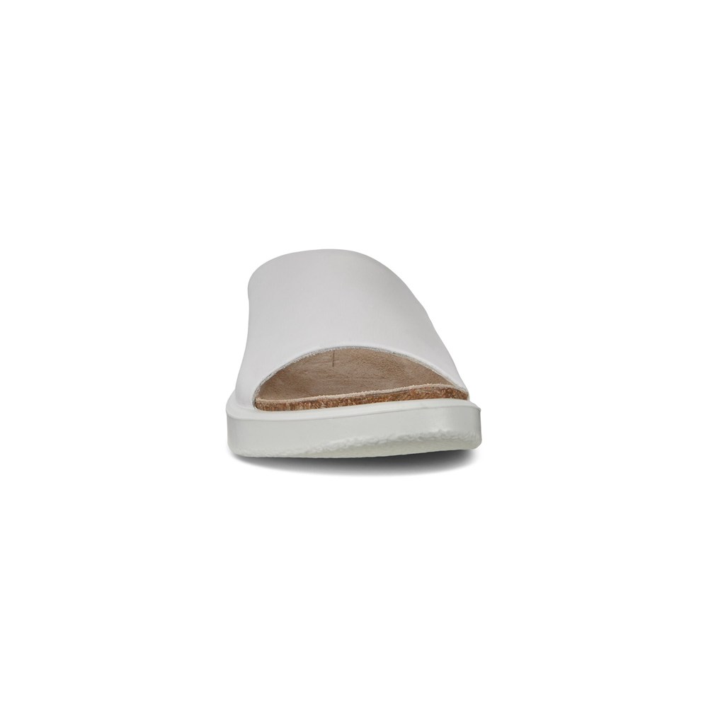 ECCO Womens Sandals White - Corksphere Slip-On - HDY-352089